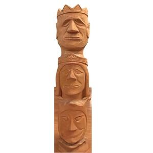 Bob Agnew Signed Wood‎ Totem Sculpture California Studio Artist Dated 1980